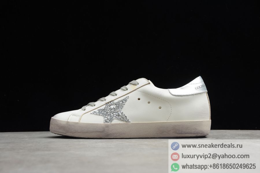 Golden Goose Super Star G32WS590.E51 White+Silver Unisex Shoes